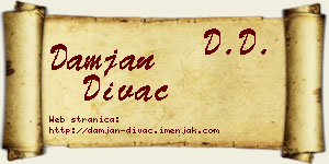 Damjan Divac vizit kartica